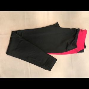 Under Armour pink/grey yoga pants